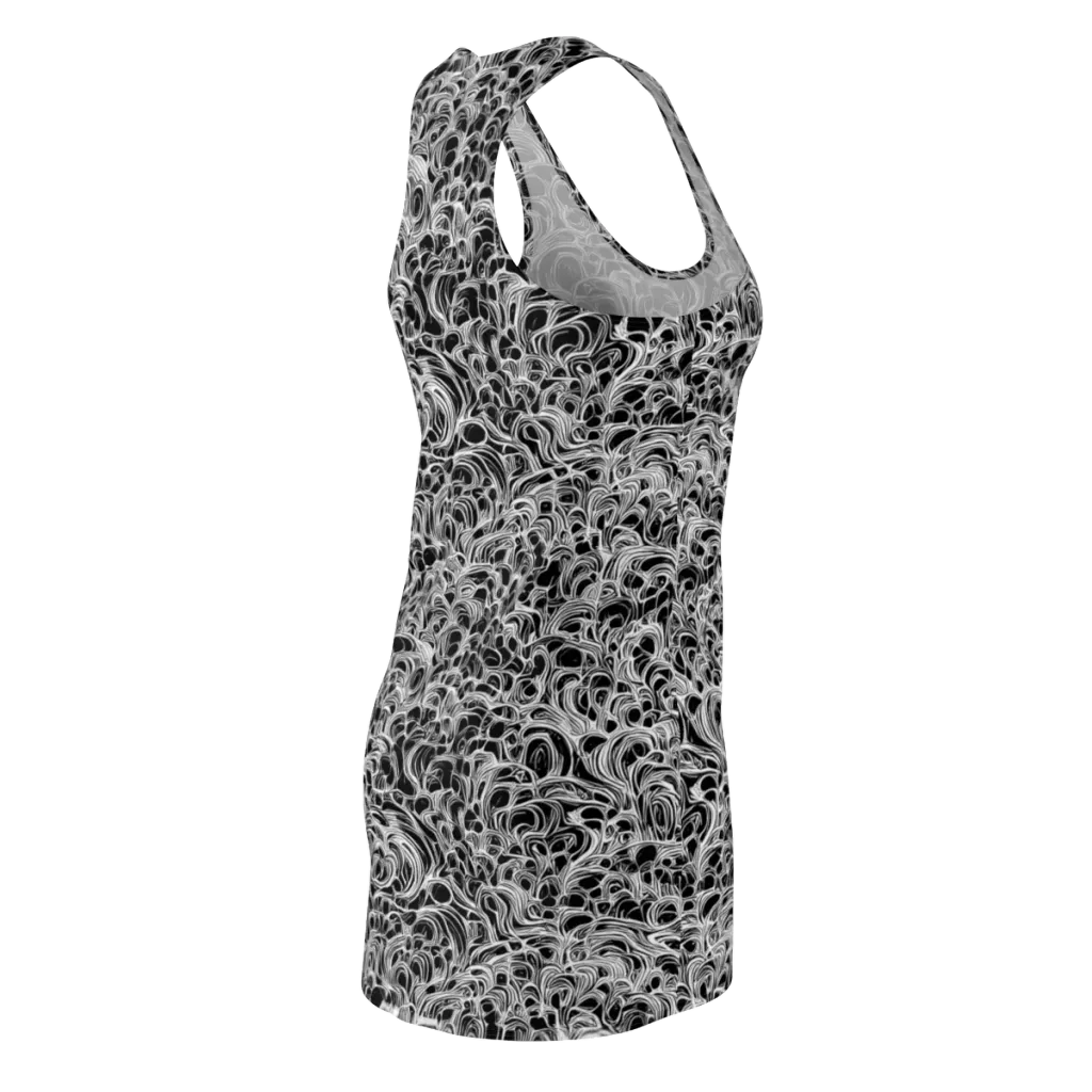 Monochrome Tangle on Racerback Dress — Back Side