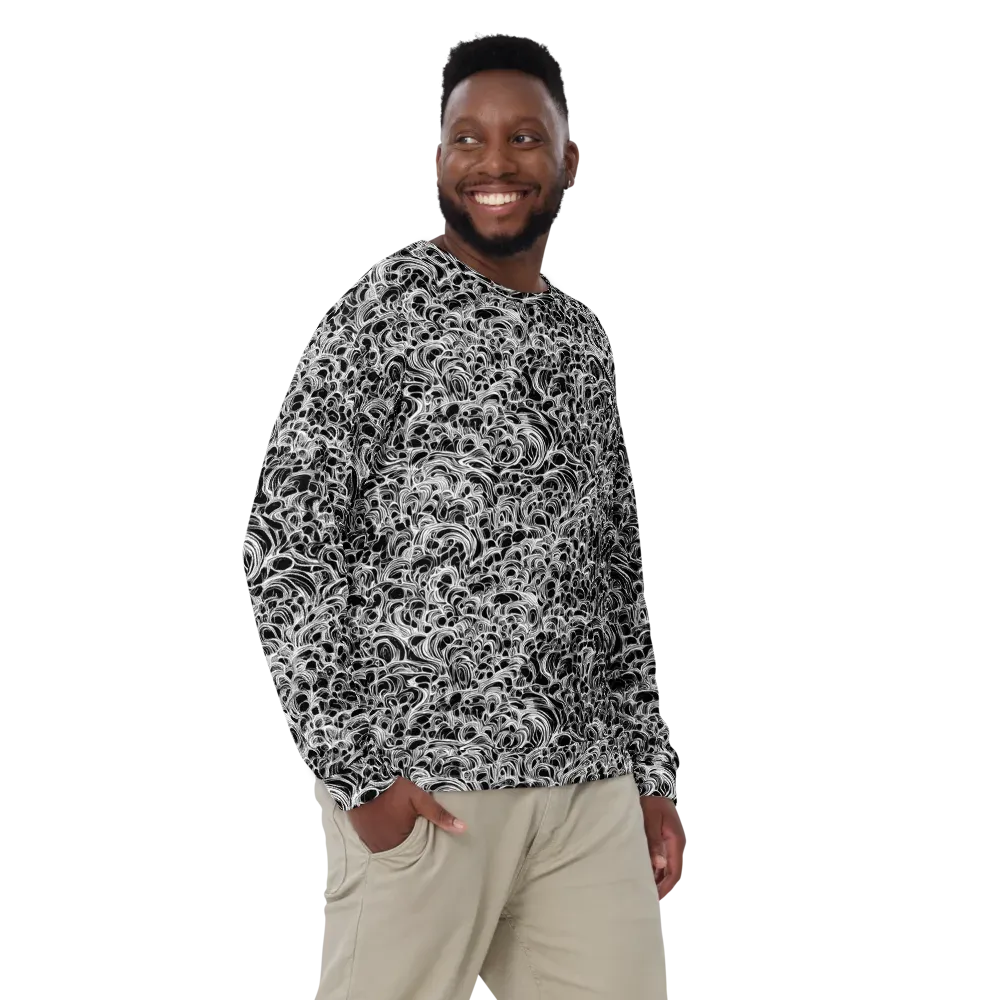 Monochrome Tangle on Sweatshirt — Front