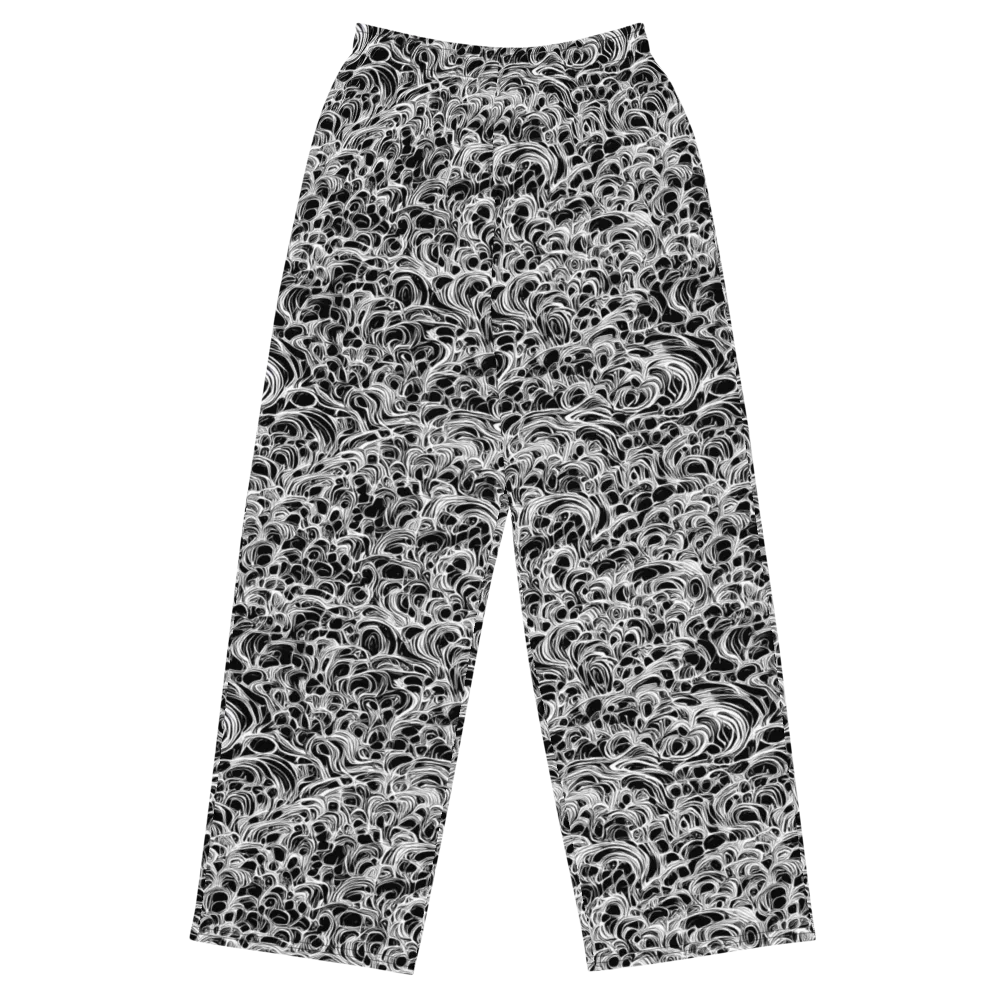 Monochrome Tangle on Wide-Leg Pants — Front