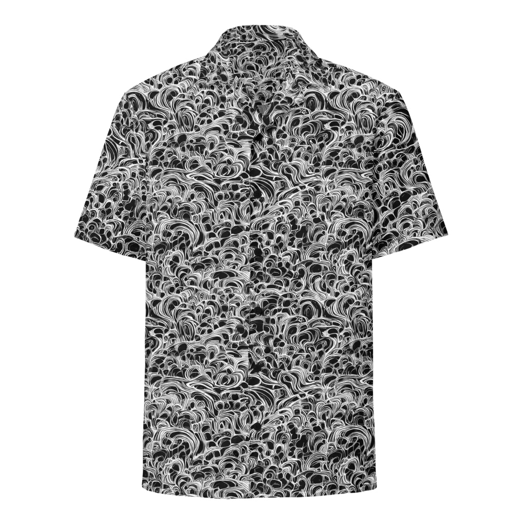 Monochrome Tangle on Button Shirt — Front