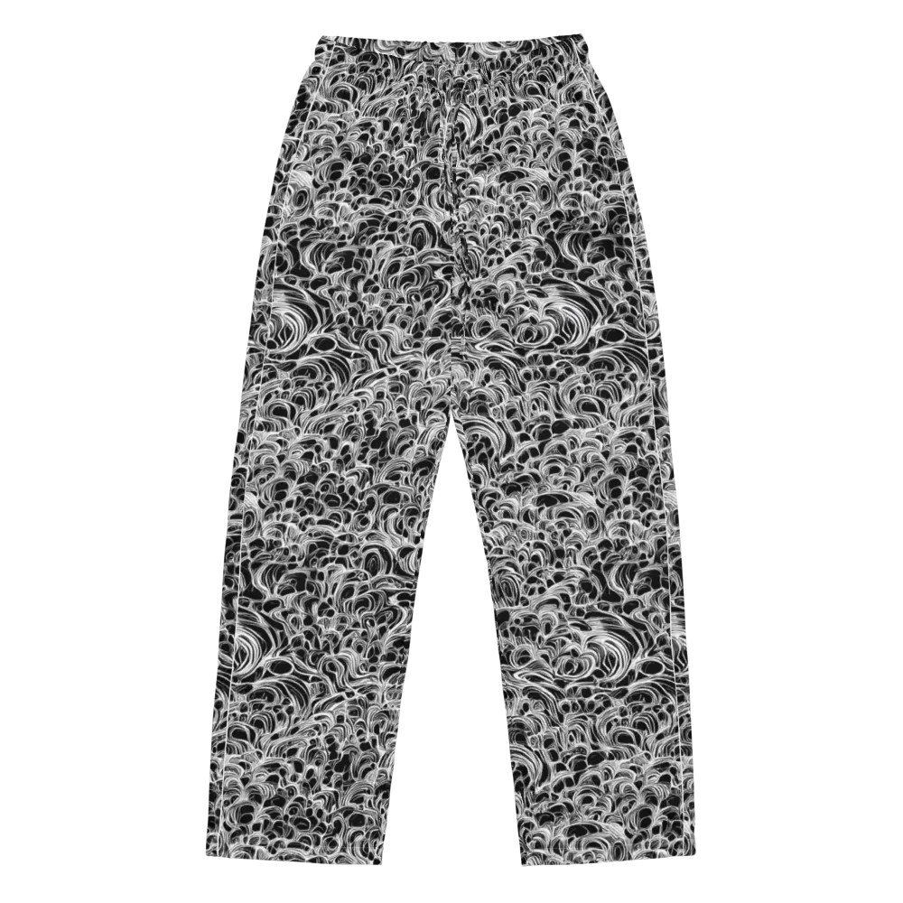 Monochrome Tangle on Women's Pajama Pants — Front