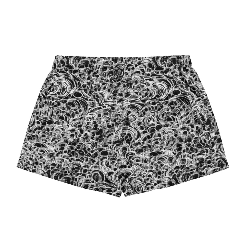 Monochrome Tangle on Women's Pajama Shorts — Back