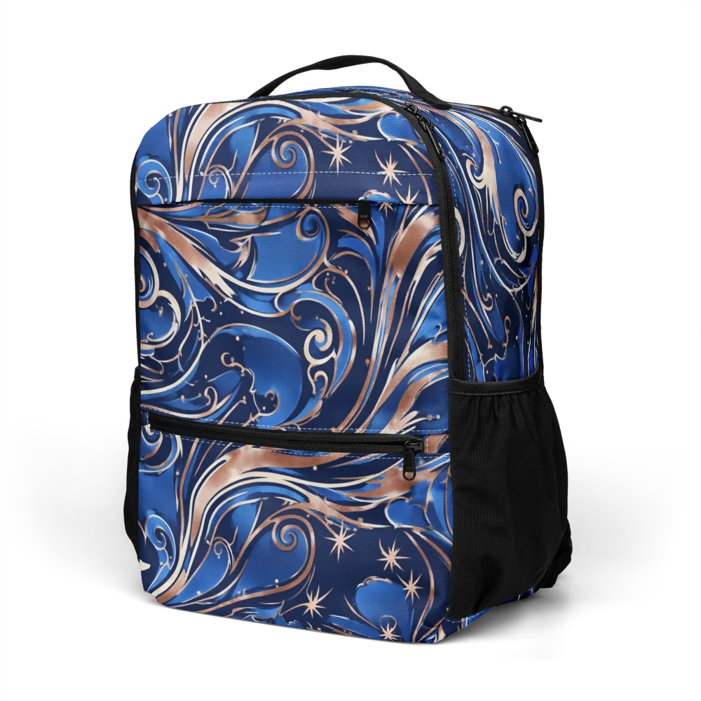 Royal Undertow on Utility Backpack — Left Front