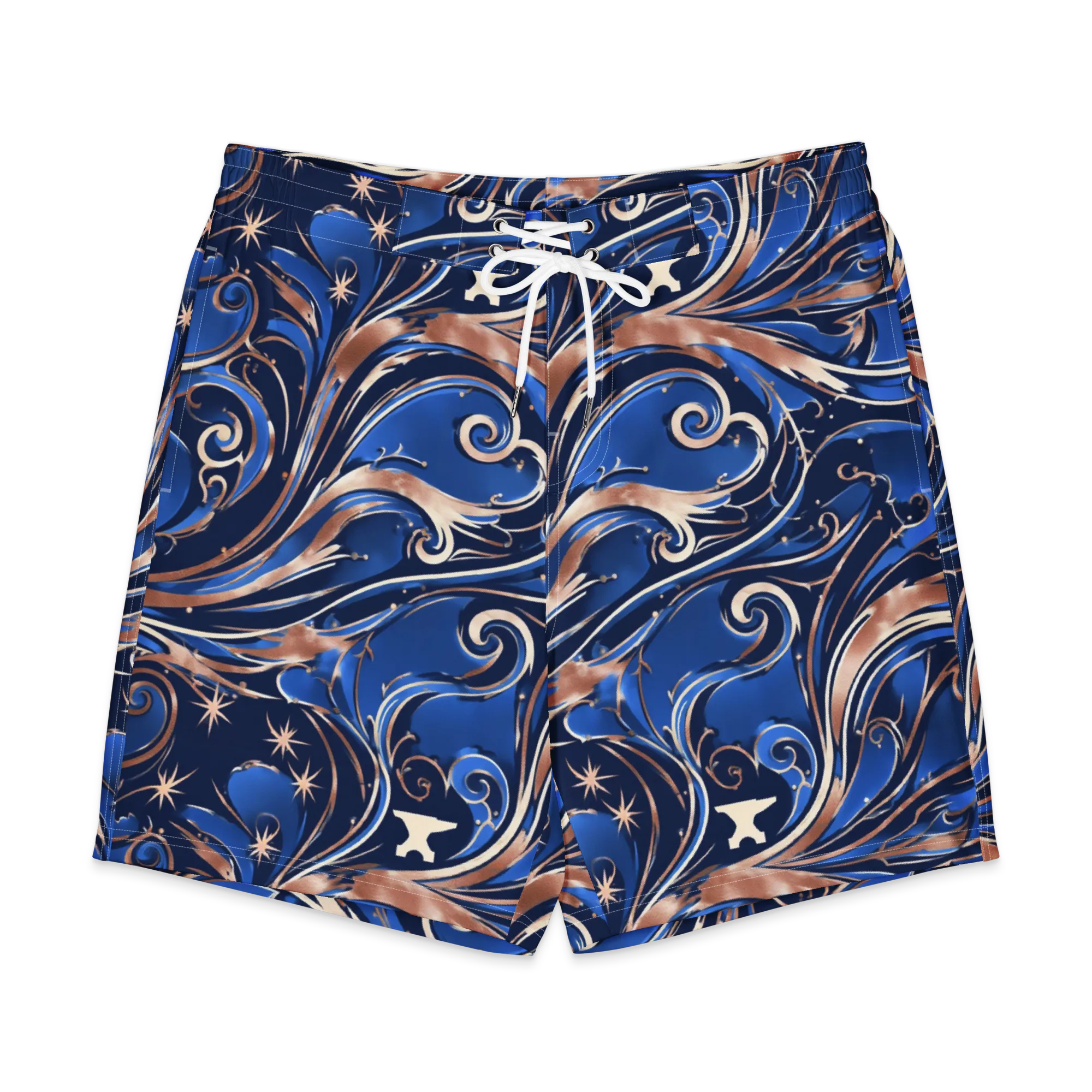 Royal Undertow on Men's Board Shorts — Front