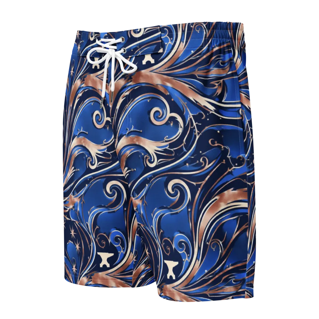 Royal Undertow on Men's Board Shorts — Front