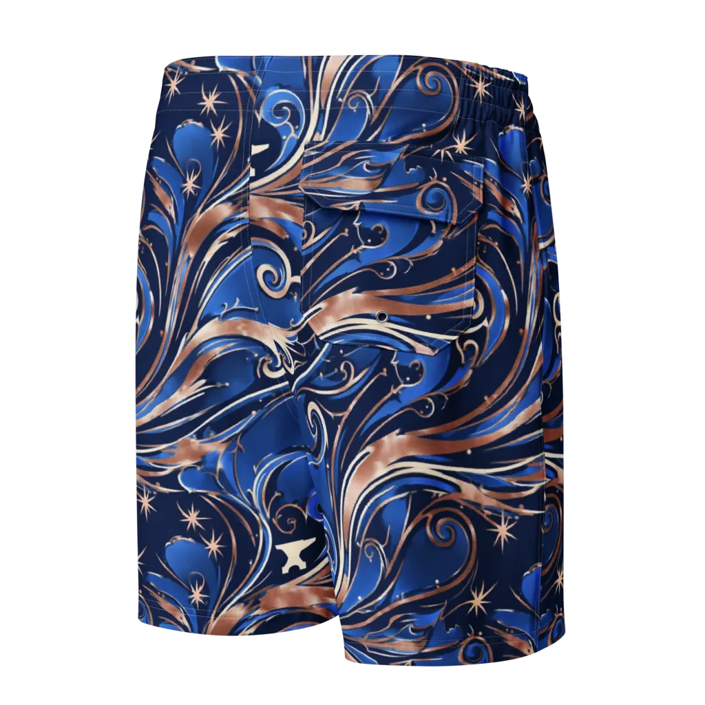 Royal Undertow on Men's Board Shorts — Back
