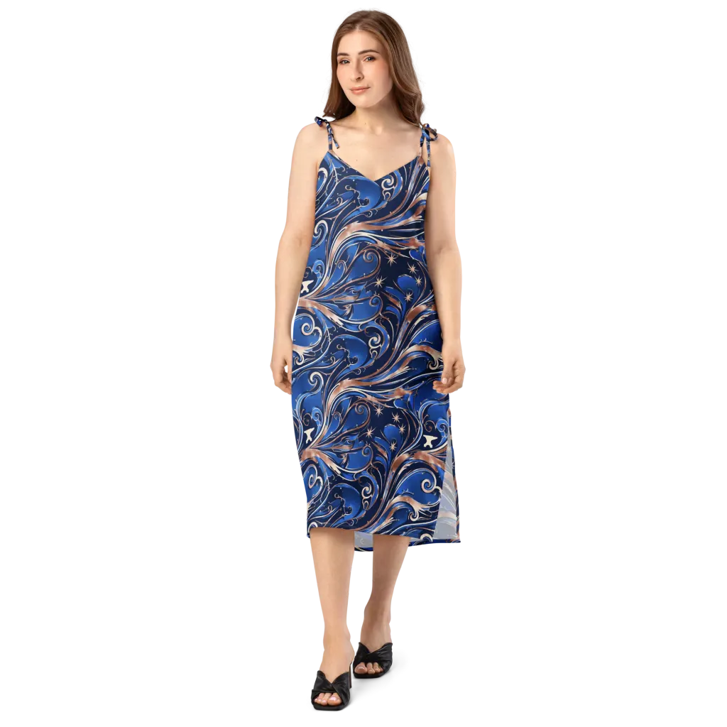 Royal Undertow on Slip Dress — Front