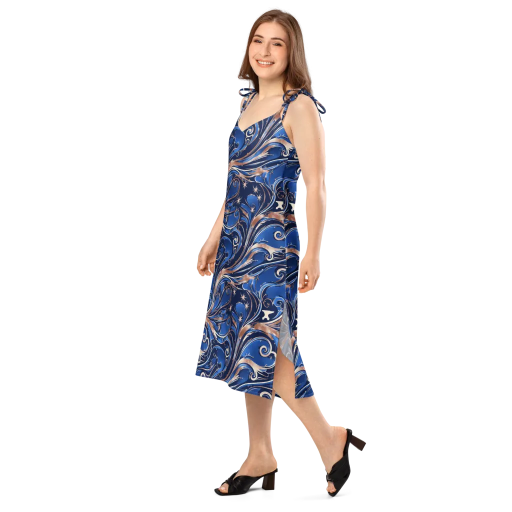 Royal Undertow on Slip Dress — Left Front