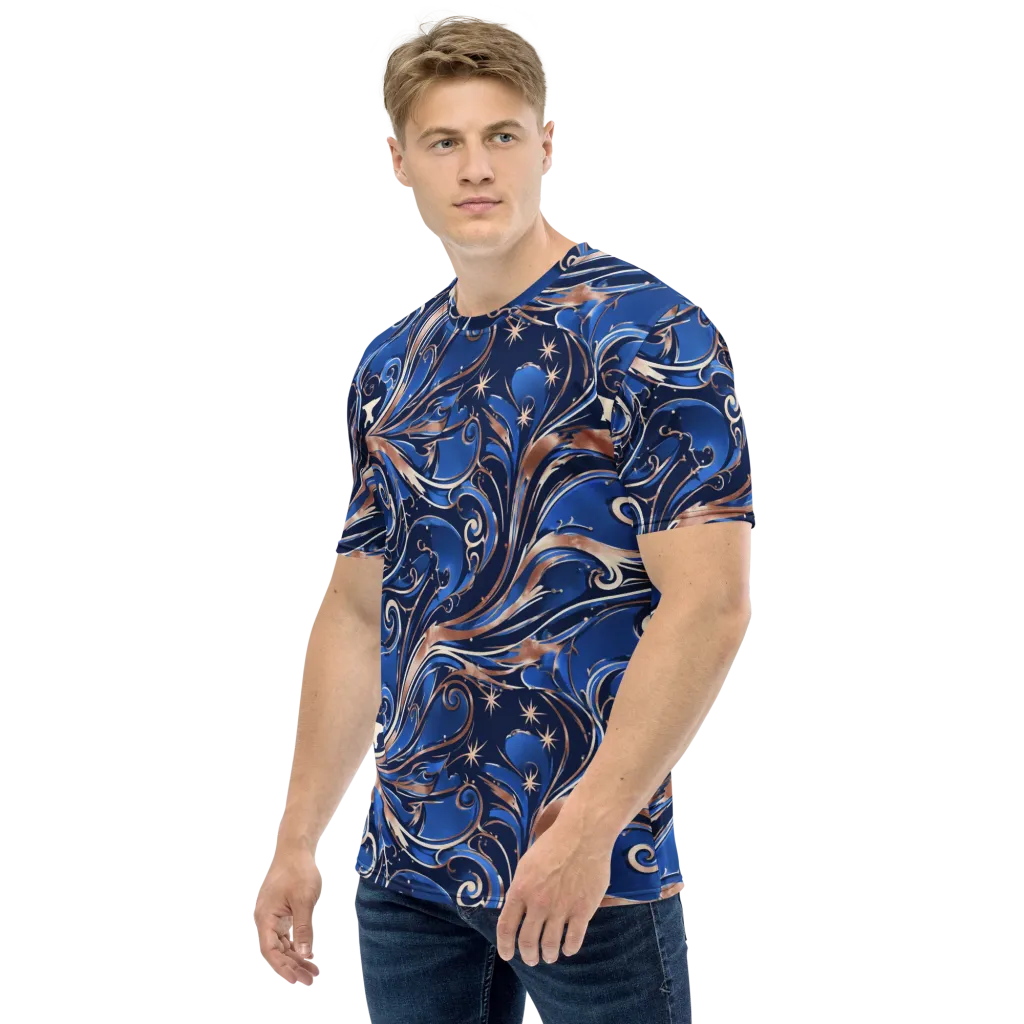 Royal Undertow on Men's Crew Neck T-Shirt — Left