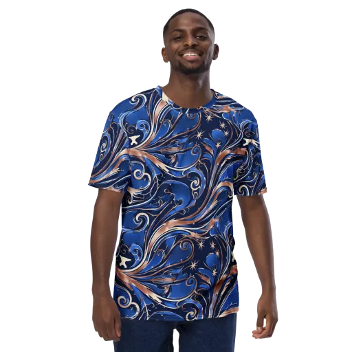Royal Undertow on a Men's Crew Neck T-Shirt