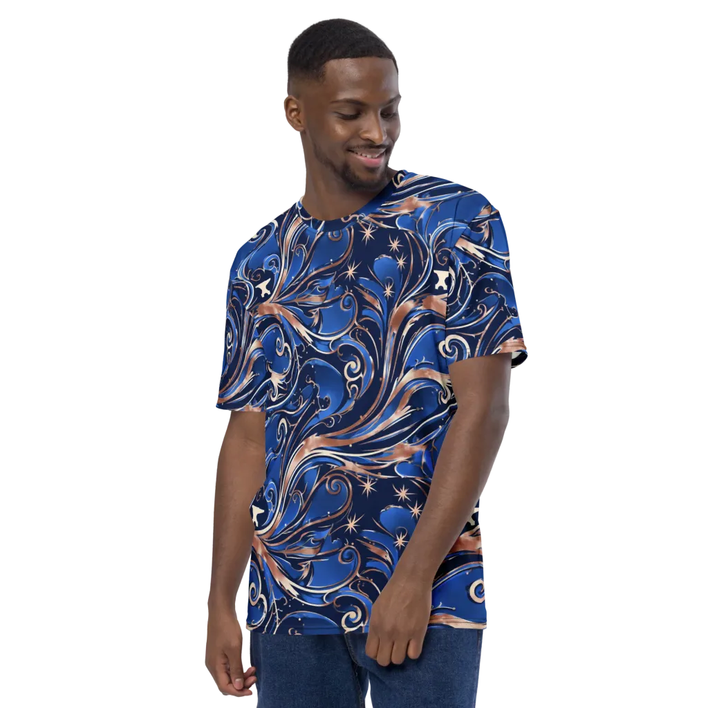 Royal Undertow on Men's Crew Neck T-Shirt — Left