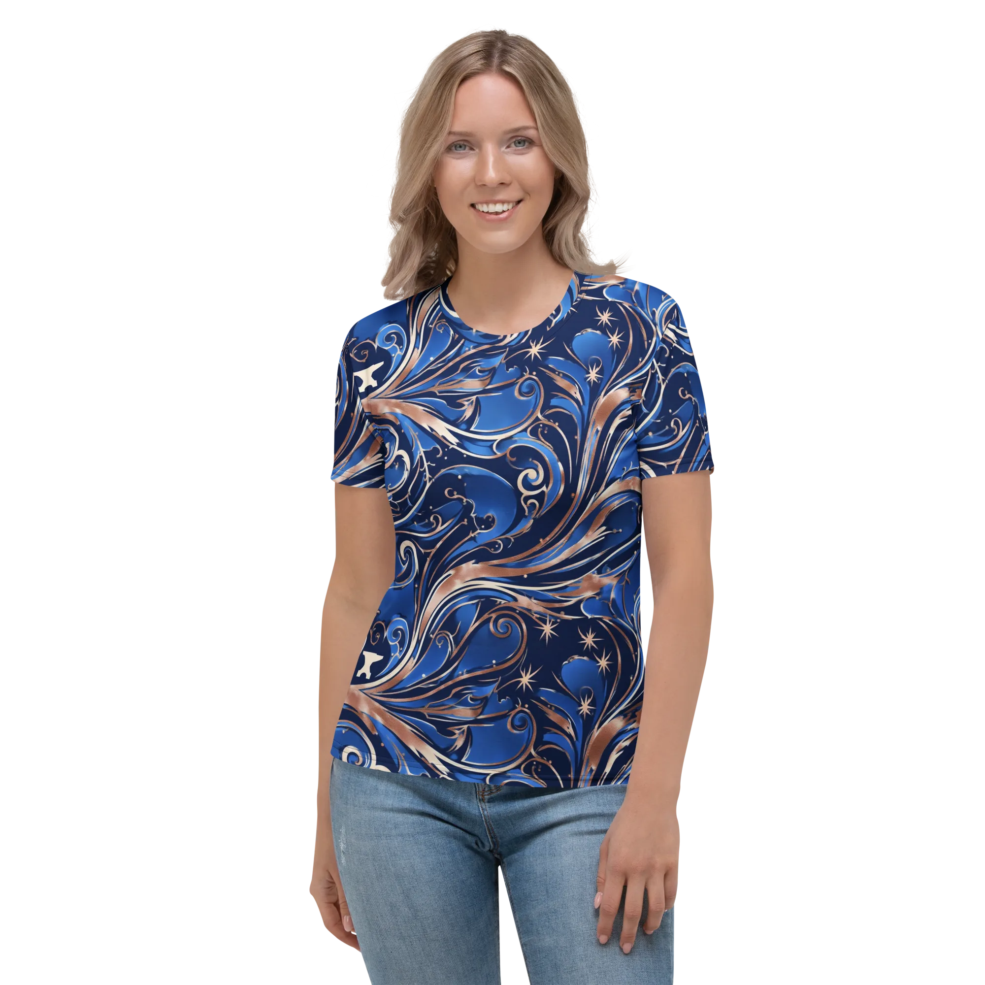 Royal Undertow on Women's Crew Neck T-Shirt — Front