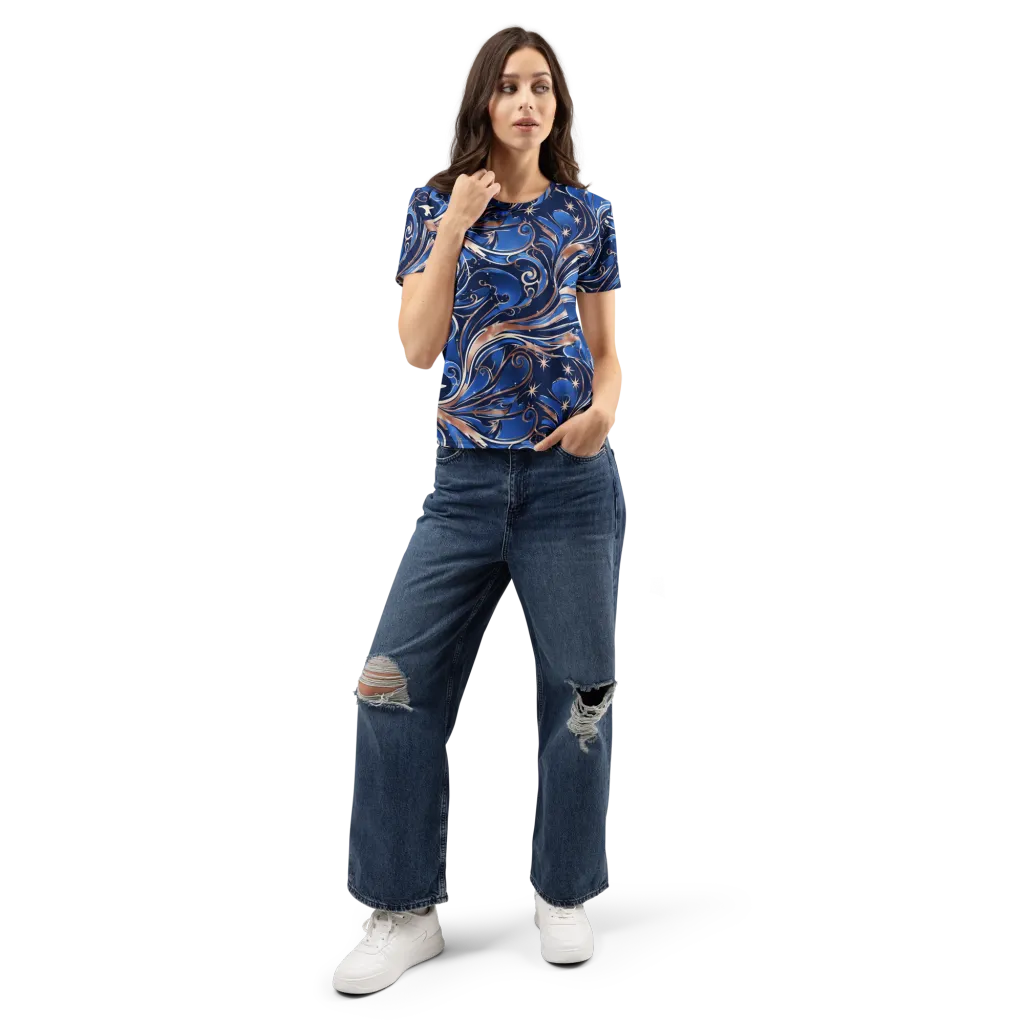 Royal Undertow on Women's Crew Neck T-Shirt — Front