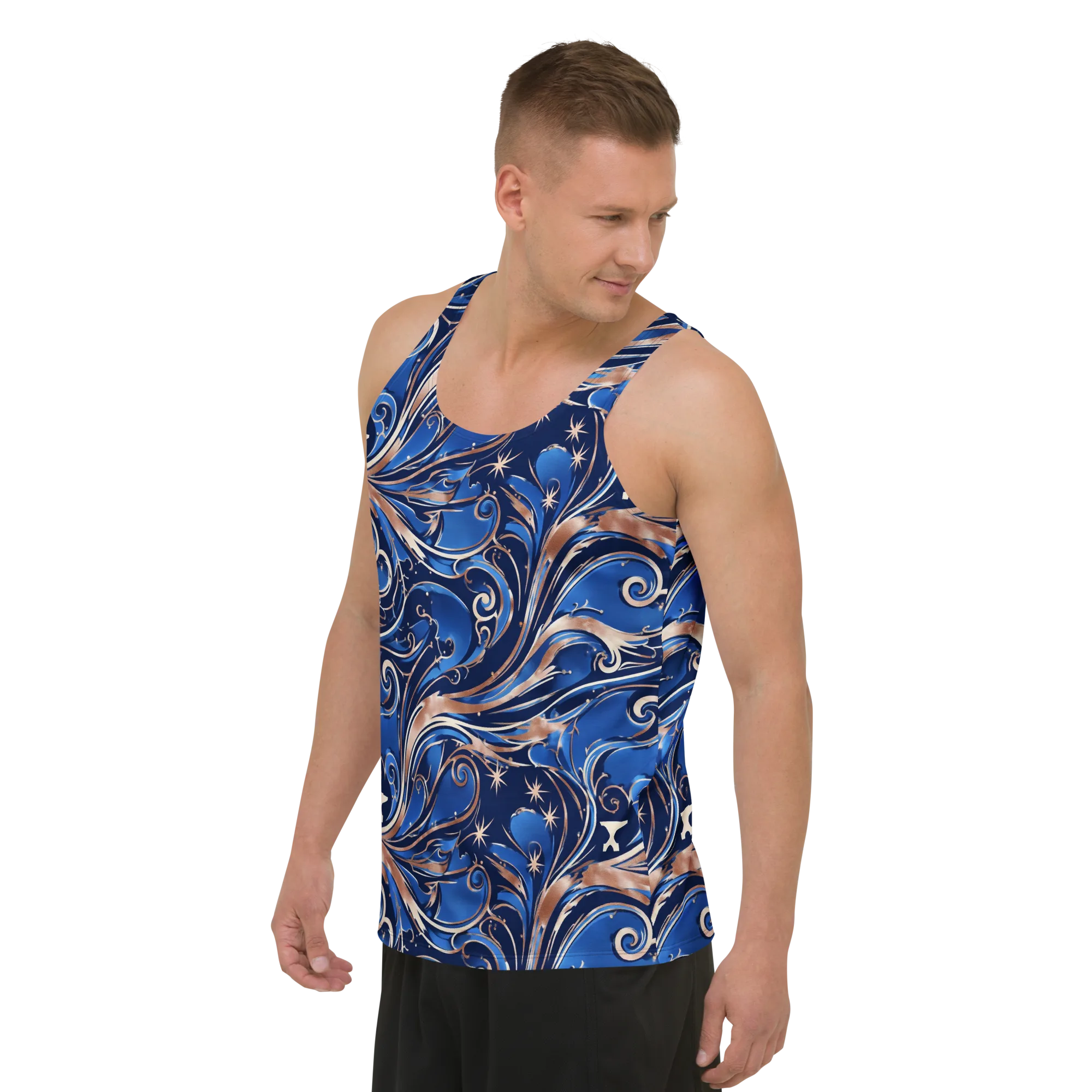 Royal Undertow on Men's Tank Top — Left Front