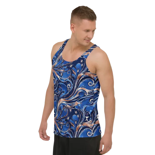 Royal Undertow on a Men's Tank Top