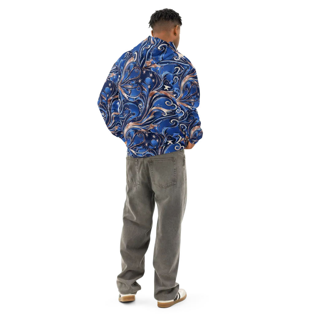 Royal Undertow on Cotton Hoodie — Back