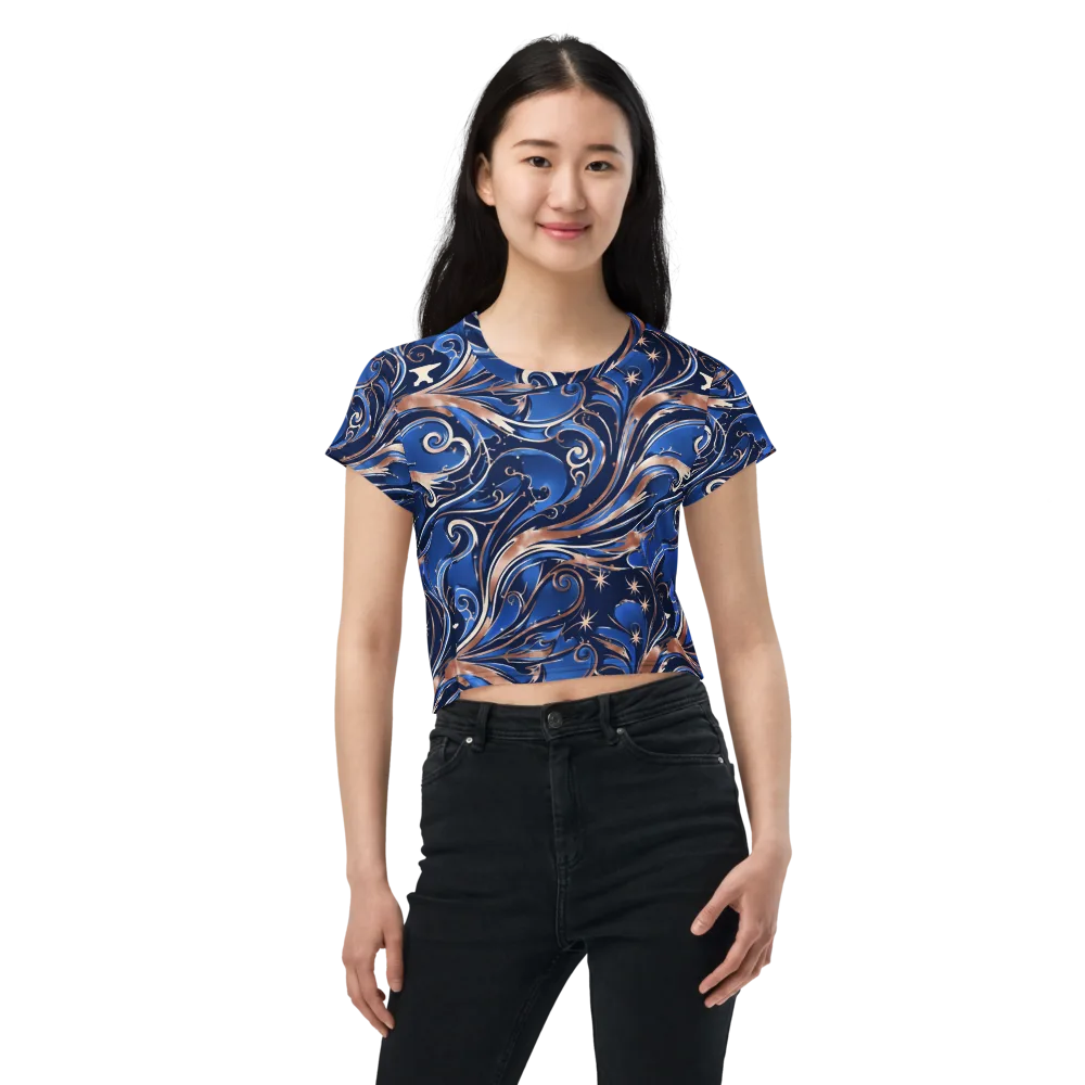 Royal Undertow on Crop Tee — Front