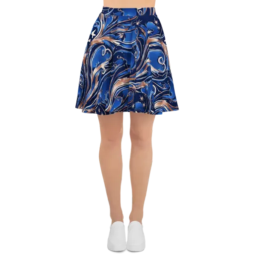 Royal Undertow on a Skater Skirt