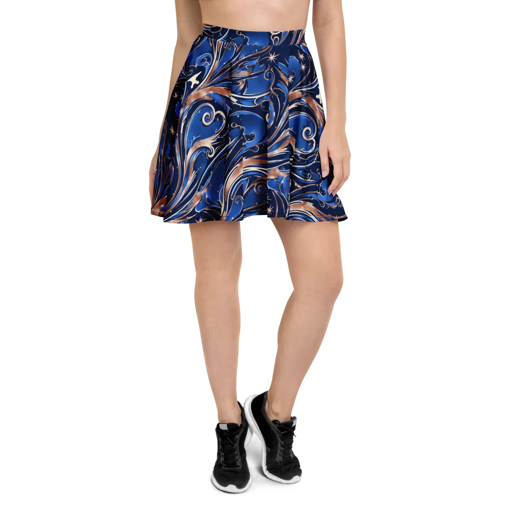 Royal Undertow on Skater Skirt — Front