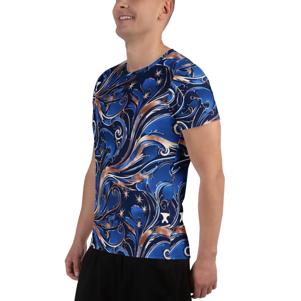 Royal Undertow on Men's Athletic T-Shirt — Left
