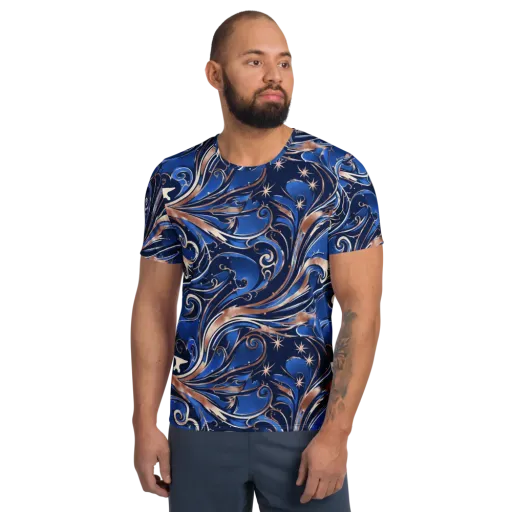Royal Undertow on a Men's Athletic T-Shirt
