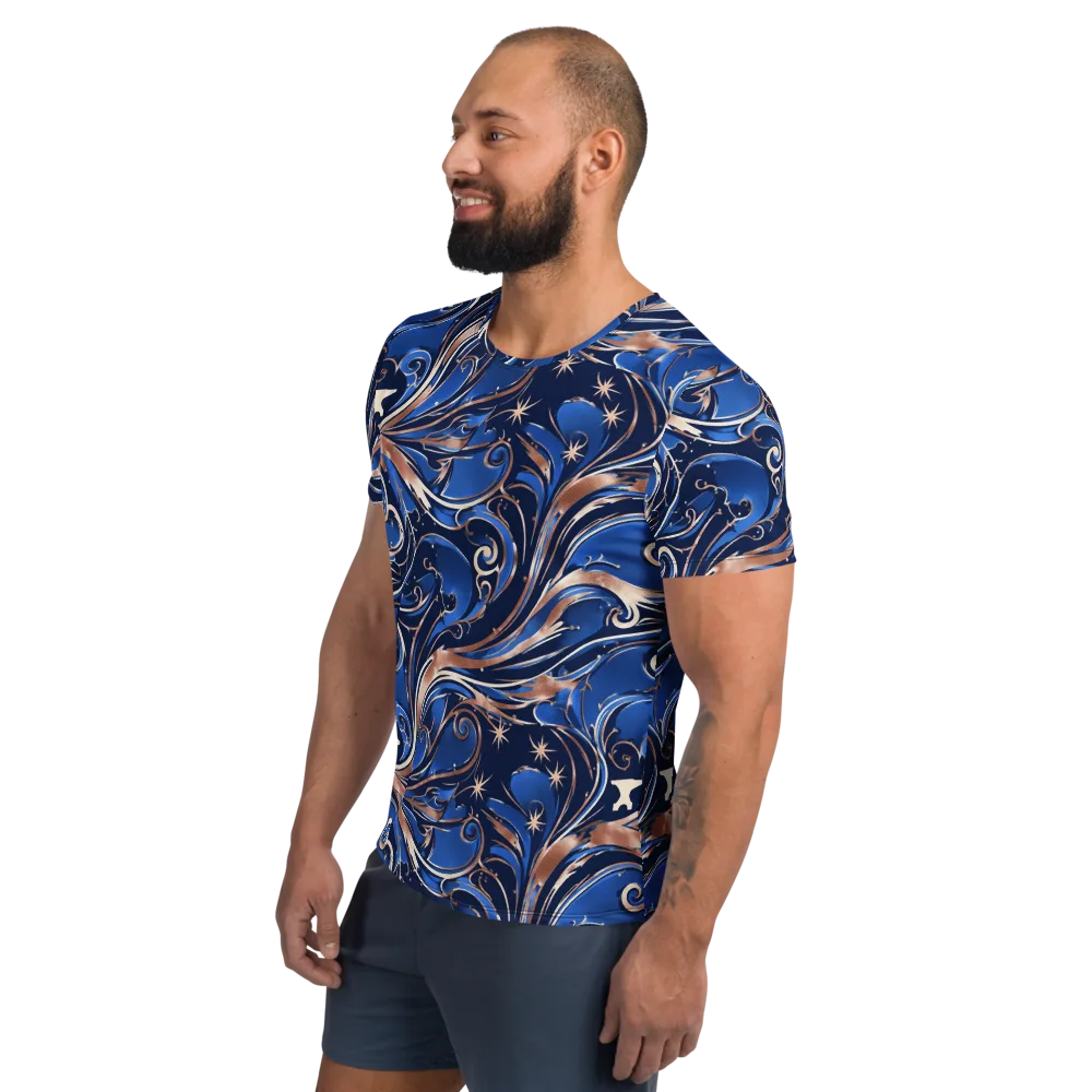 Royal Undertow on Men's Athletic T-Shirt — Left