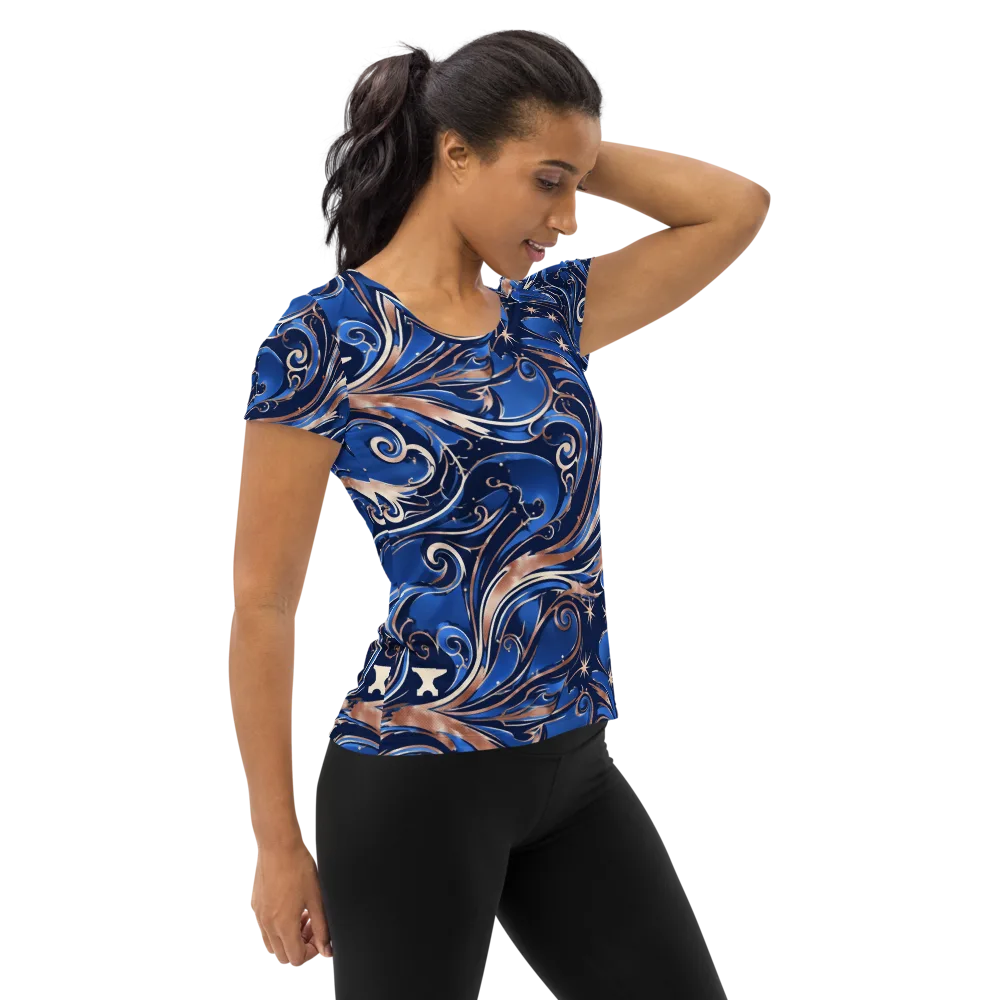 Royal Undertow on Women's Athletic T-Shirt — Right