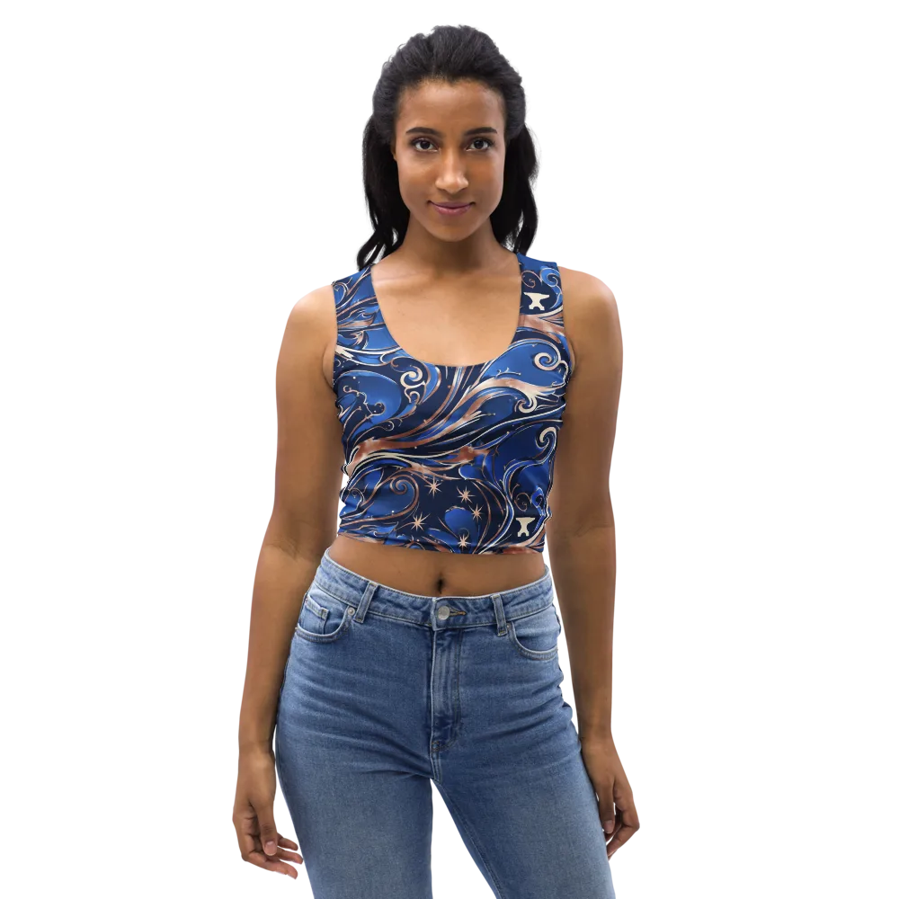 Royal Undertow on Crop Top — Front