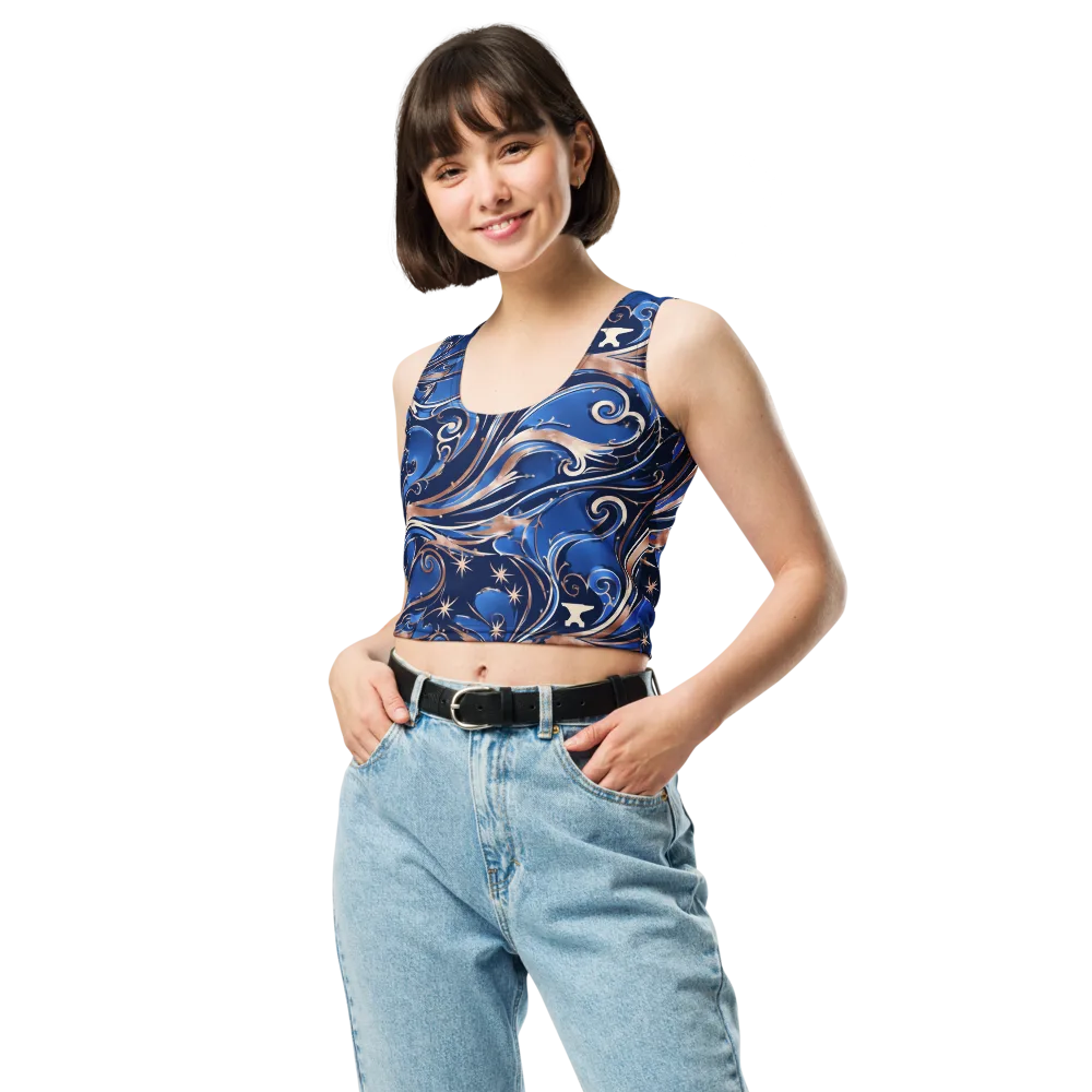Royal Undertow on Crop Top — Front