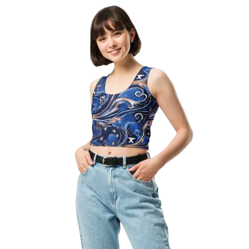Royal Undertow on a Crop Top