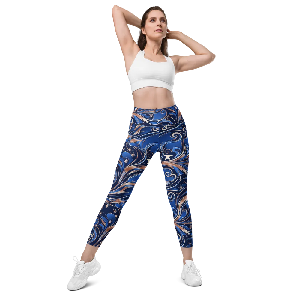 Royal Undertow on Leggings with Pockets — Front