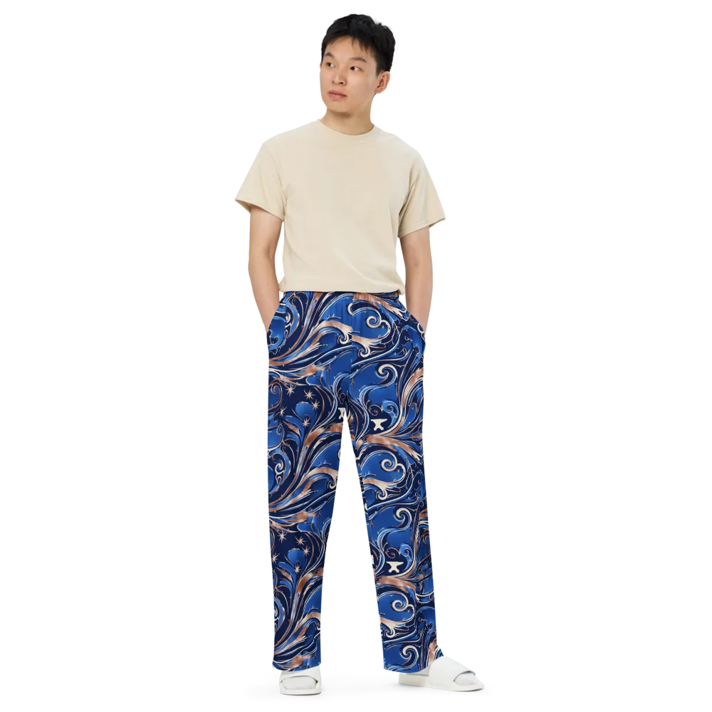 Royal Undertow on Wide-Leg Pants — Front