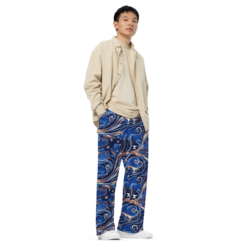 Royal Undertow on Wide-Leg Pants — Right Front