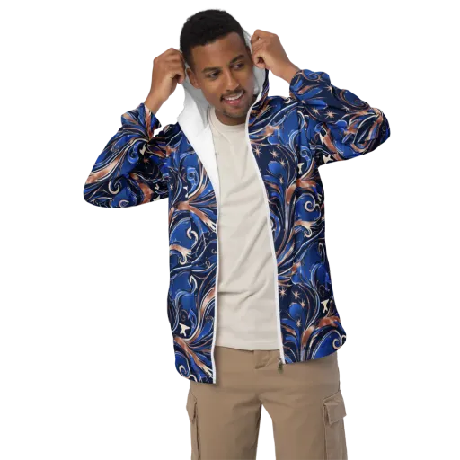 Royal Undertow on a Men's Windbreaker