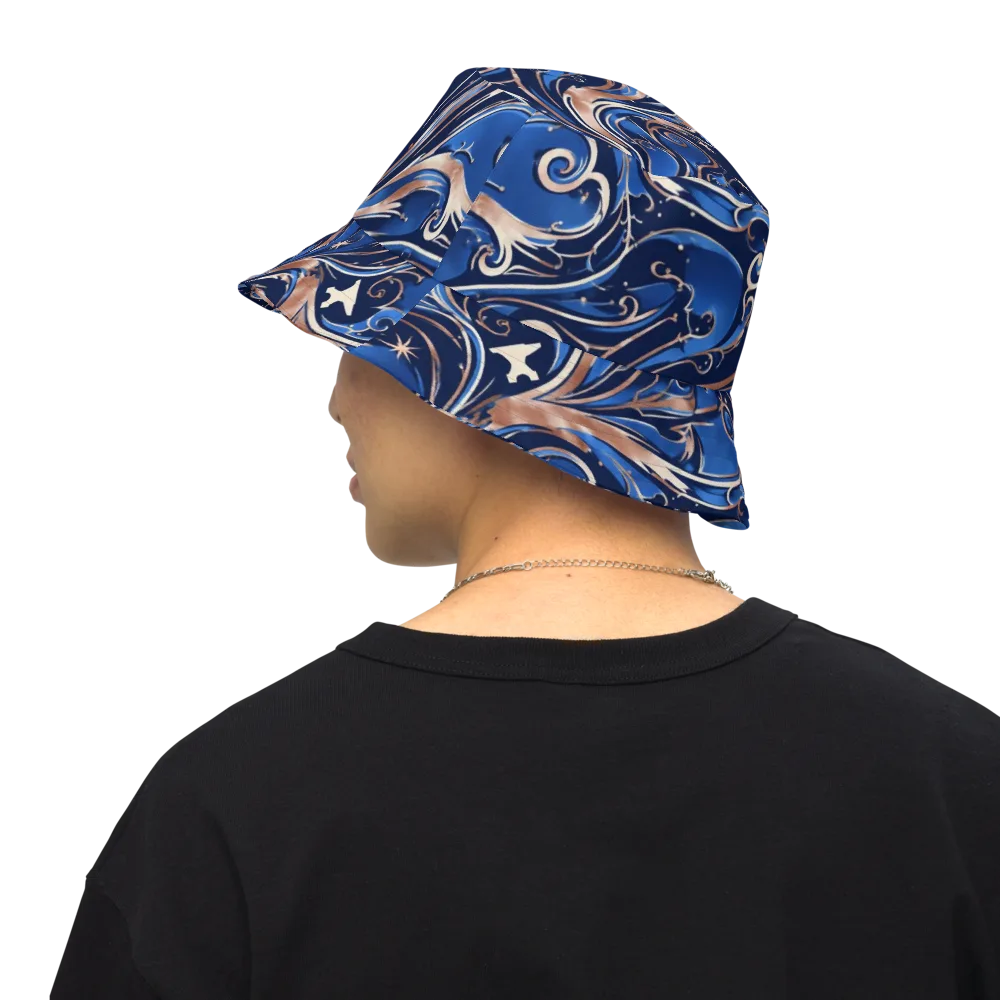 Royal Undertow on Reversible Bucket Hat — Back Inside