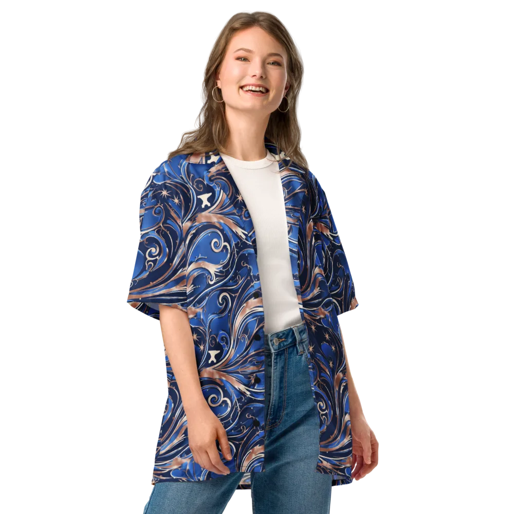 Royal Undertow on Button Shirt — Front