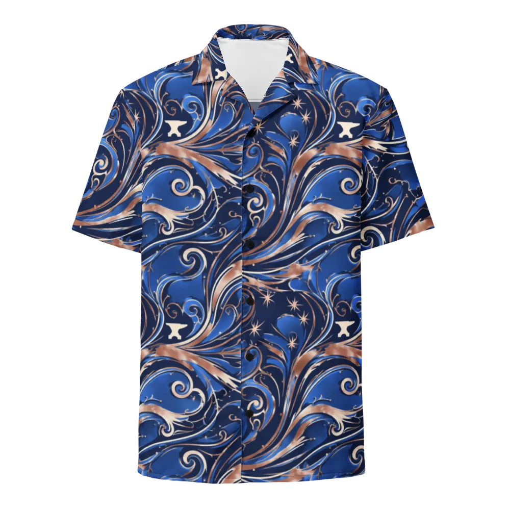 Royal Undertow on Button Shirt — Front