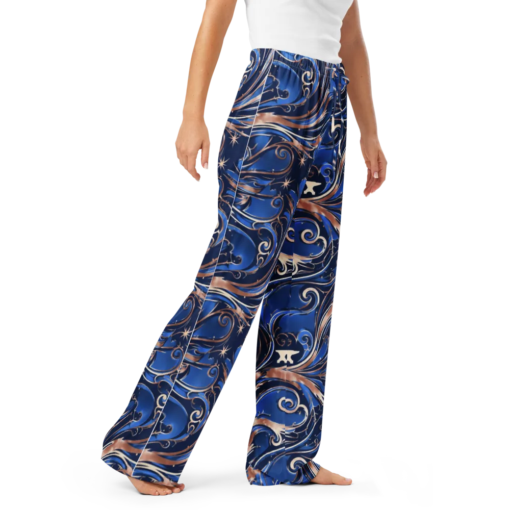 Royal Undertow on Women's Pajama Pants — Right Front
