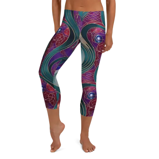 Velvet Plumage on a Capri Leggings