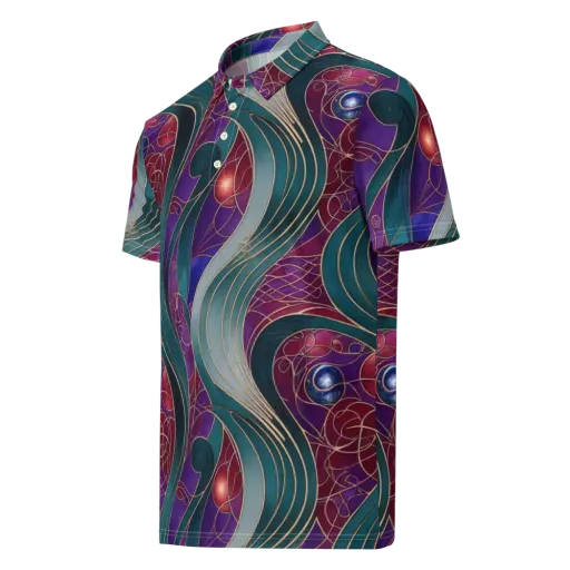 Velvet Plumage on a Men's Slim Fit Polo Shirt