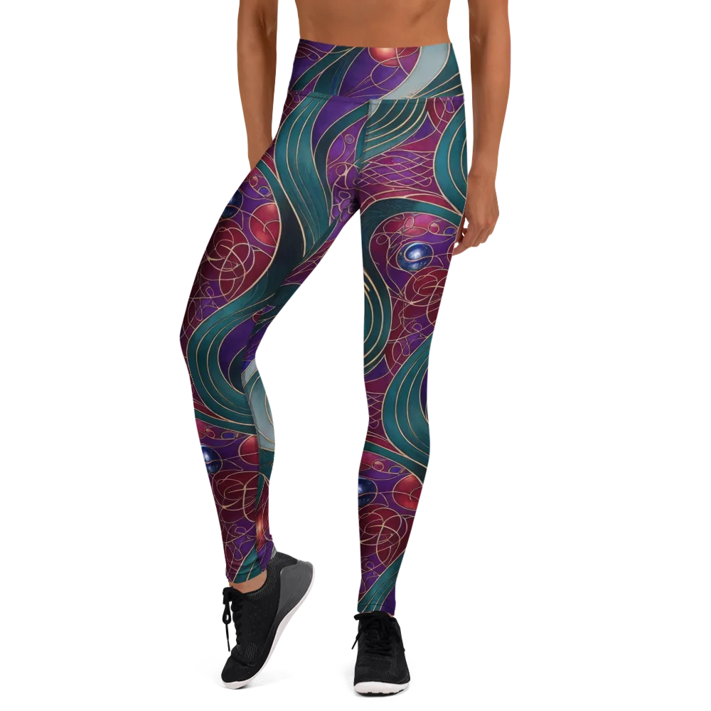 Velvet Plumage on Yoga Leggings — Front