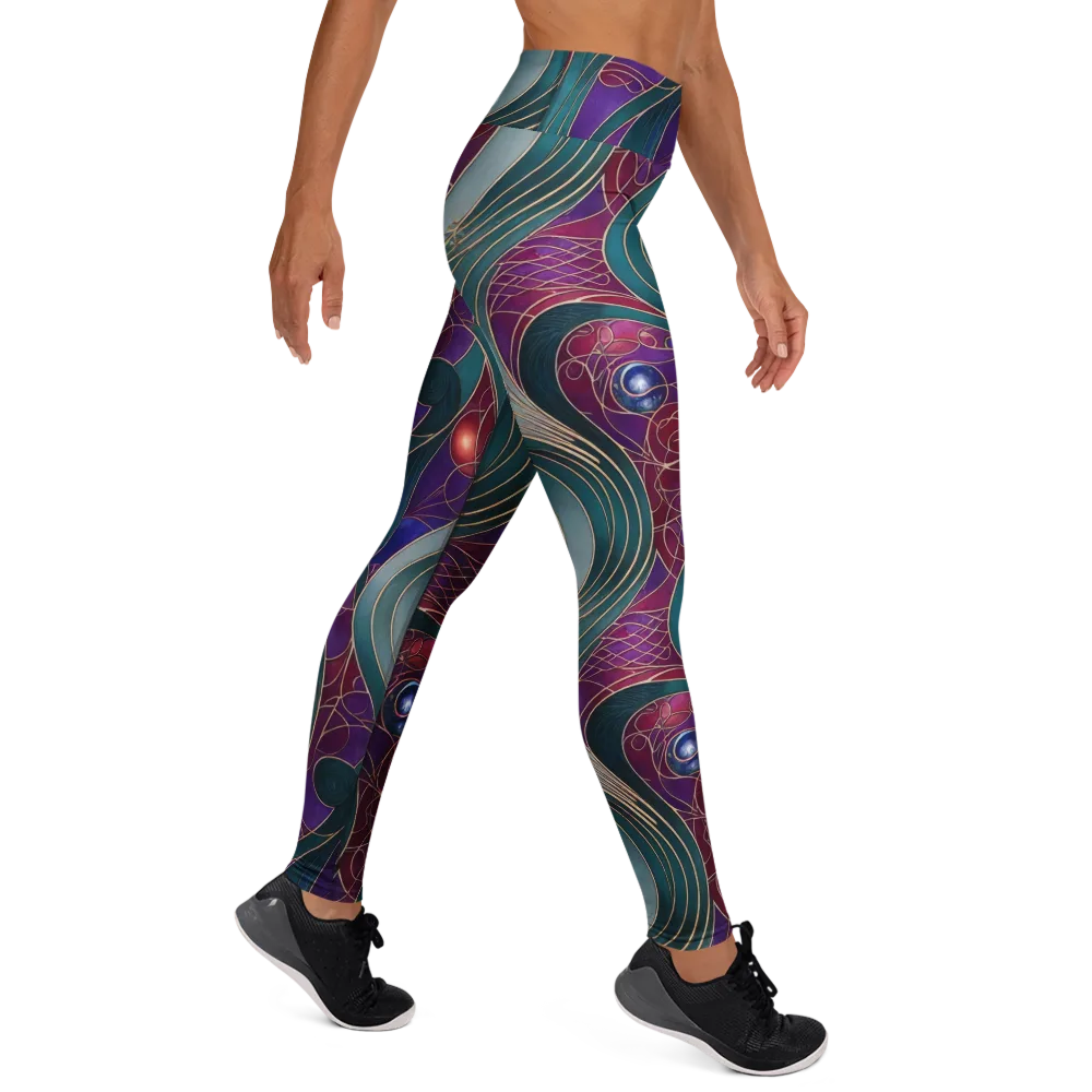 Velvet Plumage on Yoga Leggings — Right