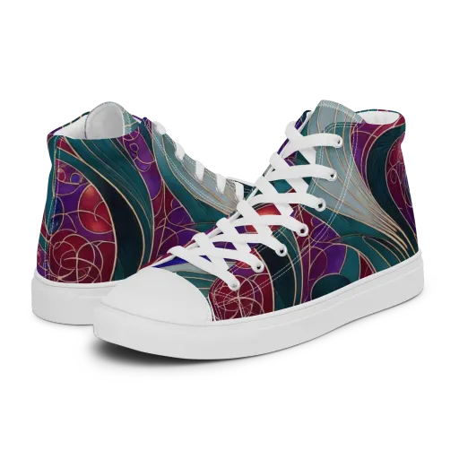 Velvet Plumage on a Men's High Top Canvas Shoes