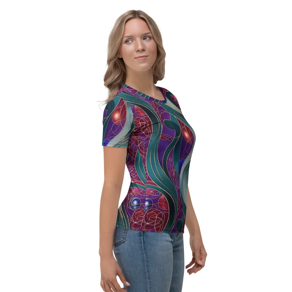 Velvet Plumage on Women's Crew Neck T-Shirt — Right