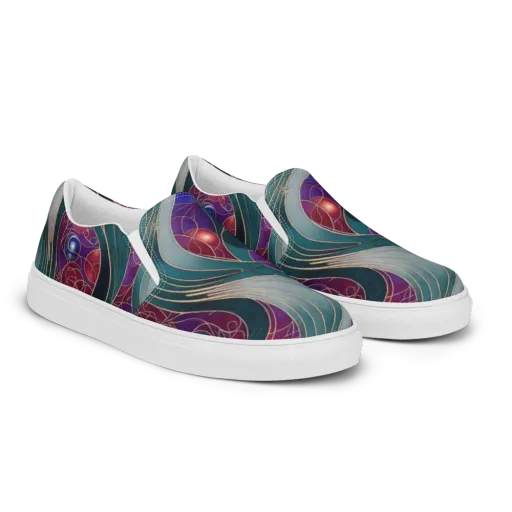 Velvet Plumage on a Men's Slip-On Canvas Shoes