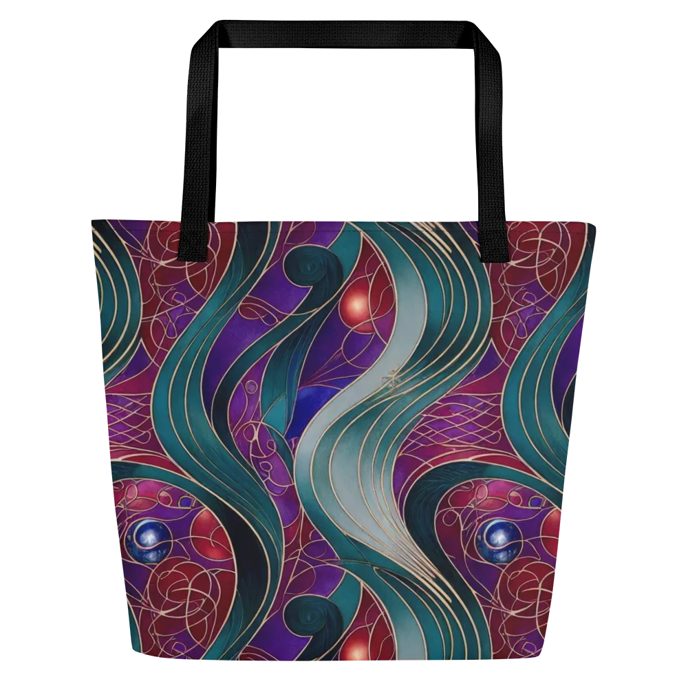 Velvet Plumage on Large Tote Bag W/ Pocket — Front