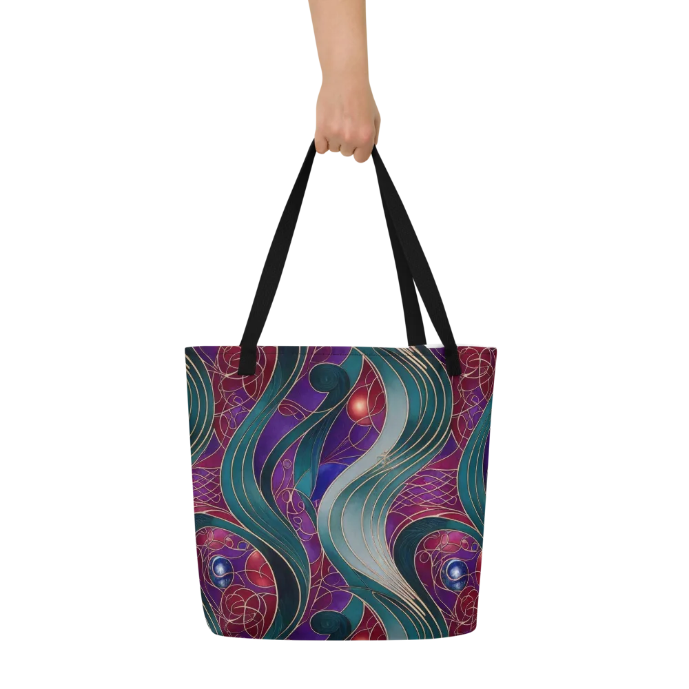 Velvet Plumage on Large Tote Bag W/ Pocket — Front