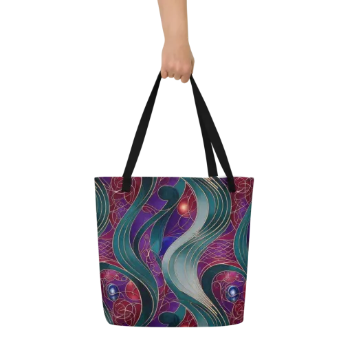 Velvet Plumage on a Large Tote Bag W/ Pocket