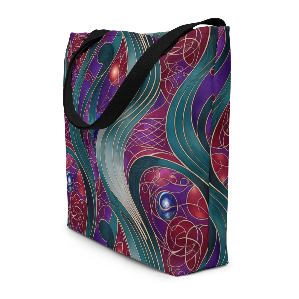 Velvet Plumage on Large Tote Bag W/ Pocket — Front
