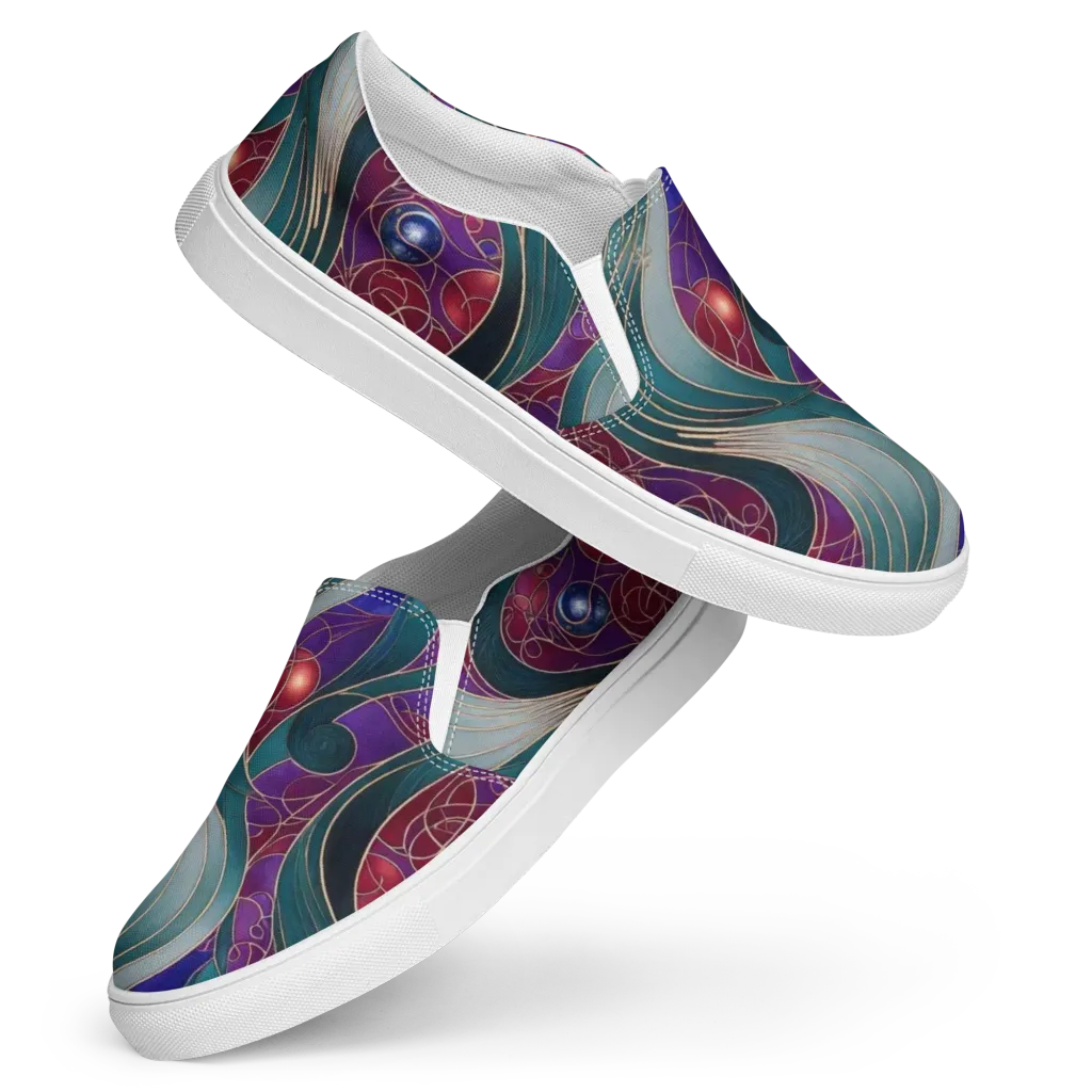 Velvet Plumage on Women's Slip-On Canvas Shoes — Front